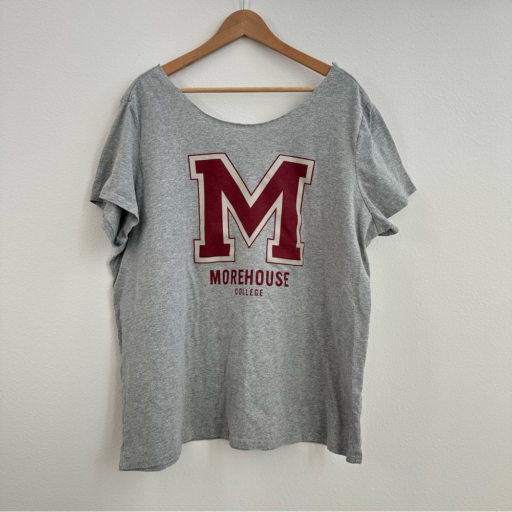 Morehouse College graphic off the shoulder tee